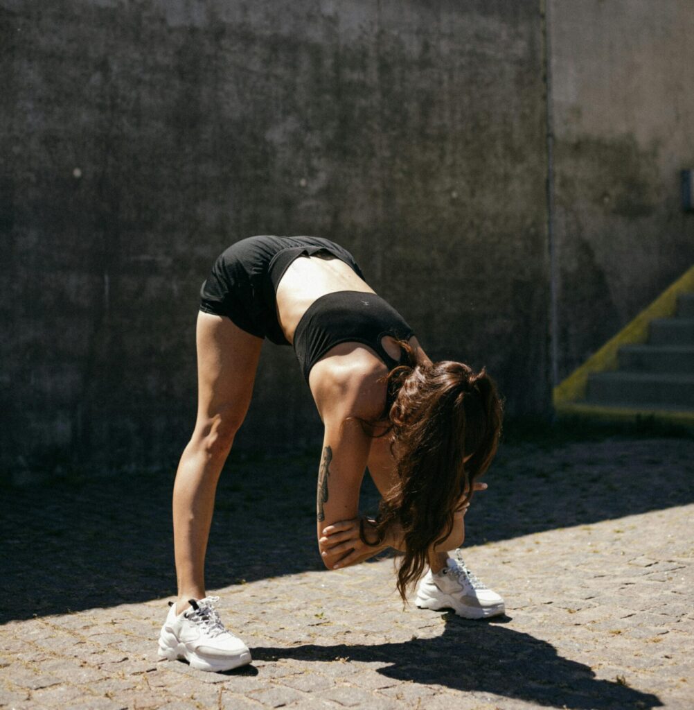 Stretching woman